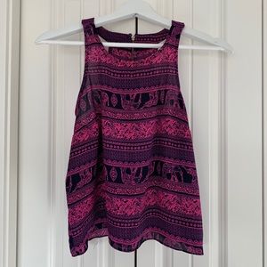 Elephant print crop top